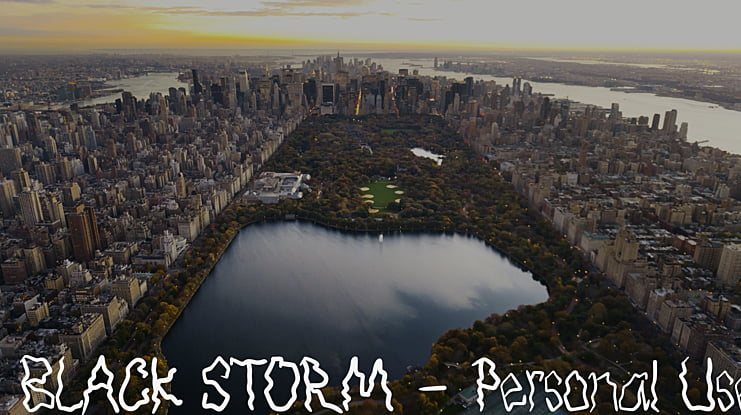 BLACK STORM - Personal Use Font