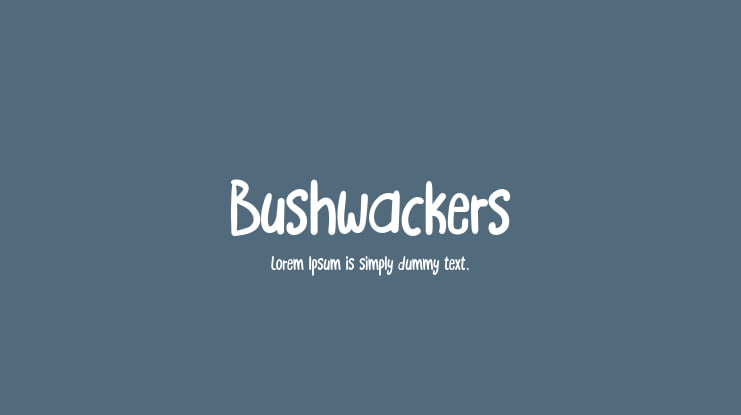 Bushwackers Font