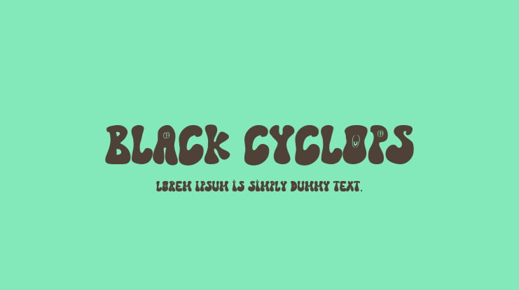 Black Cyclops Font