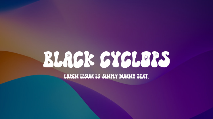 Black Cyclops Font