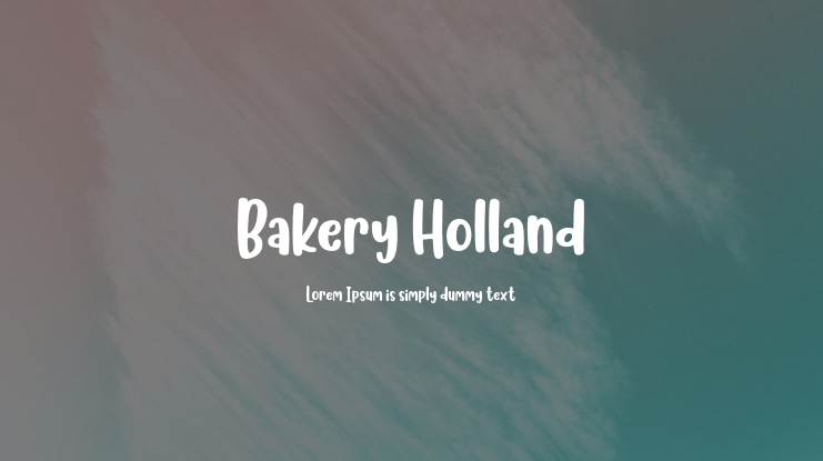 Bakery Holland Font