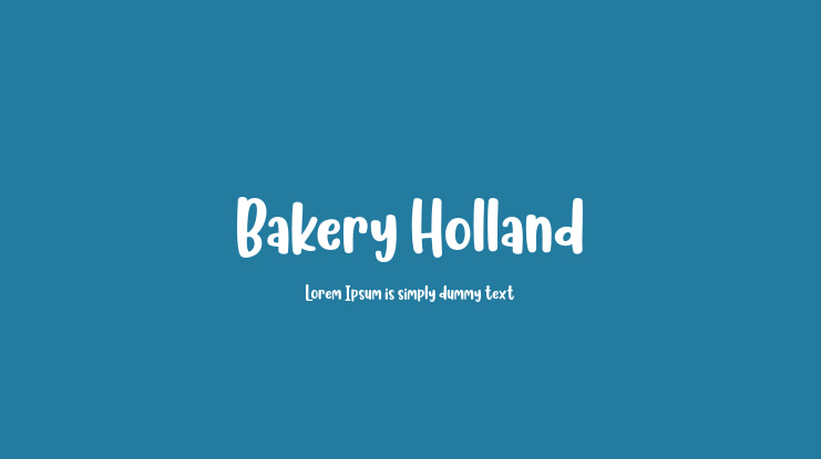 Bakery Holland Font