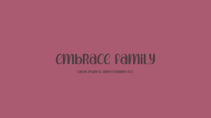 Embrace Family Font