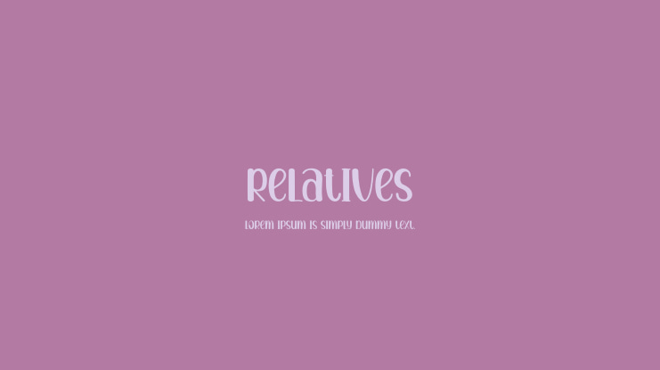 Relatives Font