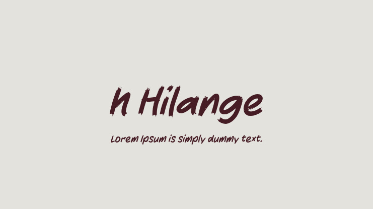 h Hilange Font