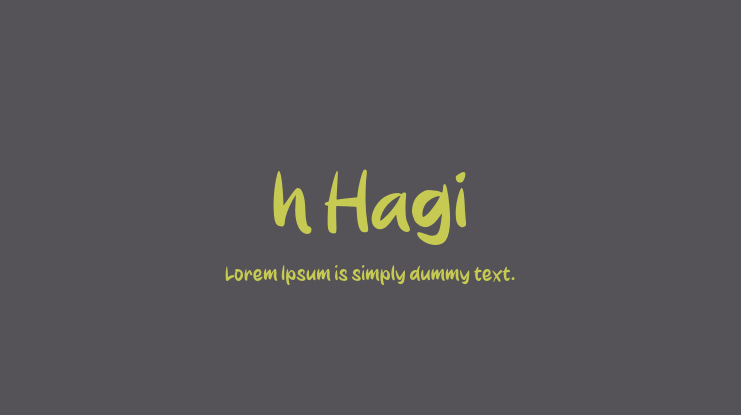 h Hagi Font