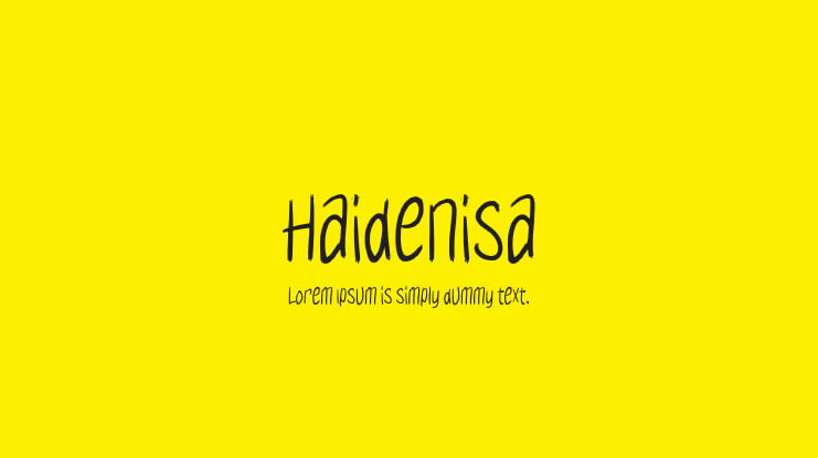 Haidenisa Font