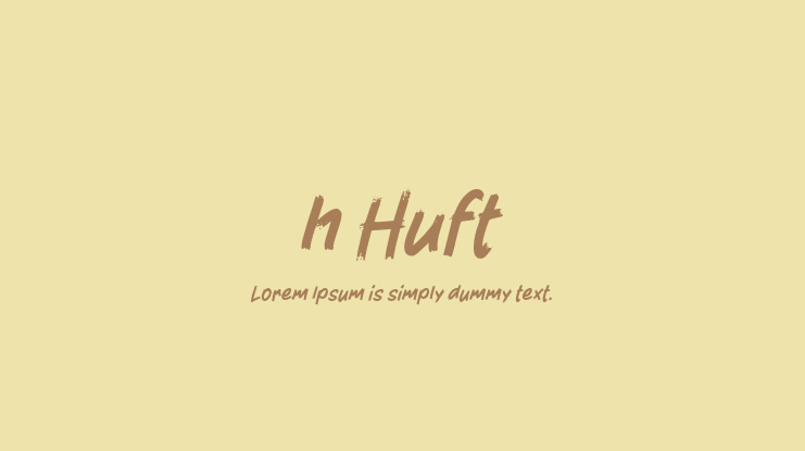 h Huft Font