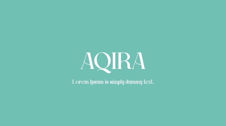 AQIRA Font