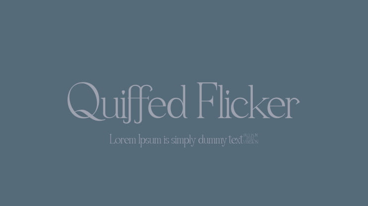 Quiffed Flicker Font