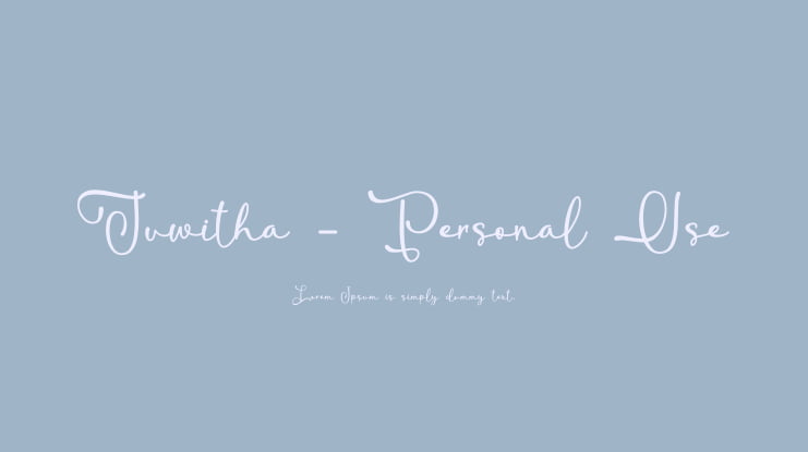 Juwitha - Personal Use Font
