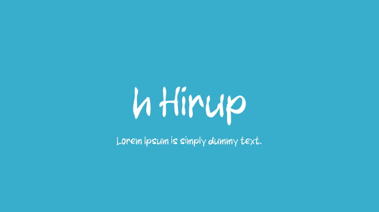 h Hirup Font