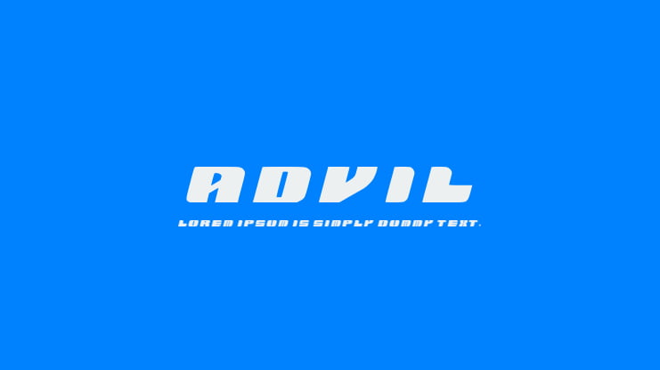 Advil Font