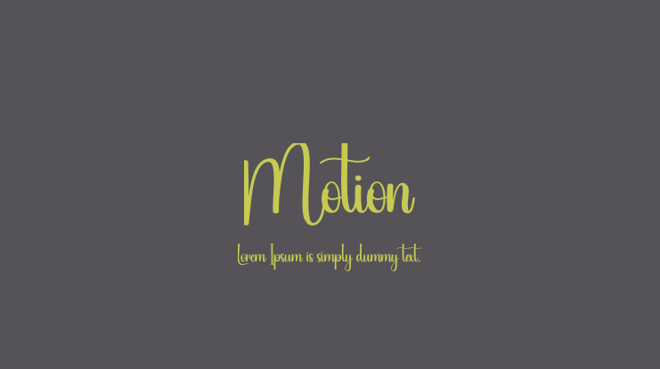 Motion Font
