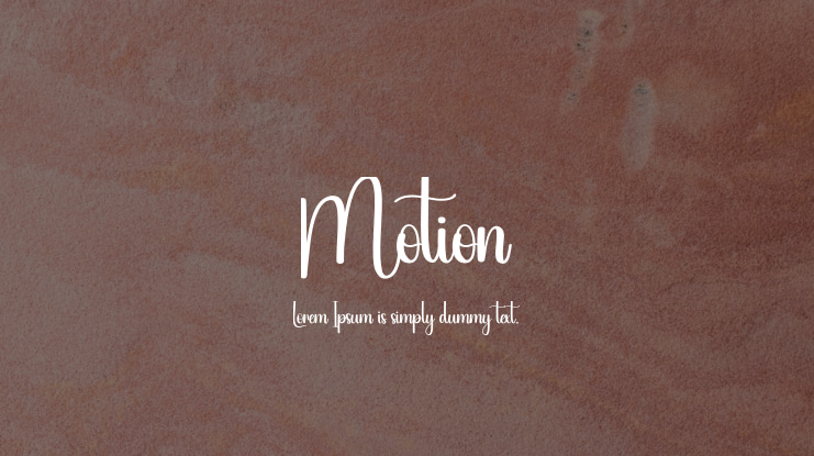 Motion Font