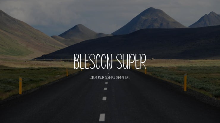 BLESCON SUPER Font