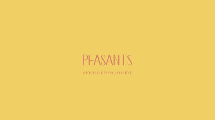 Peasants Font