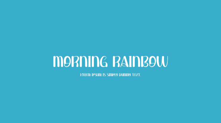 Morning Rainbow Font
