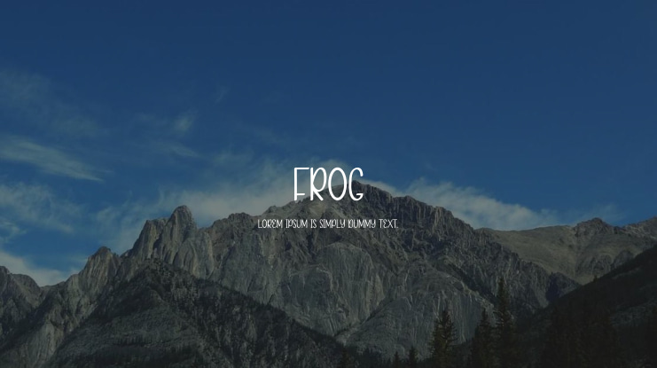 Frog Font
