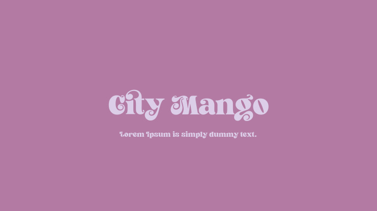 City Mango Font