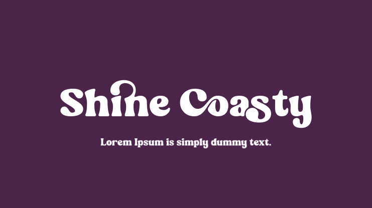 Shine Coasty Font