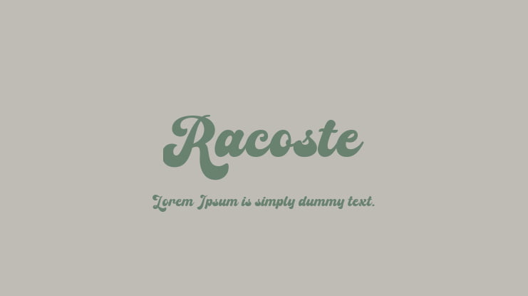 Racoste Font