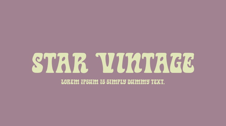 Star Vintage Font