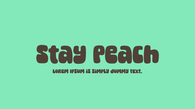 Stay Peach Font