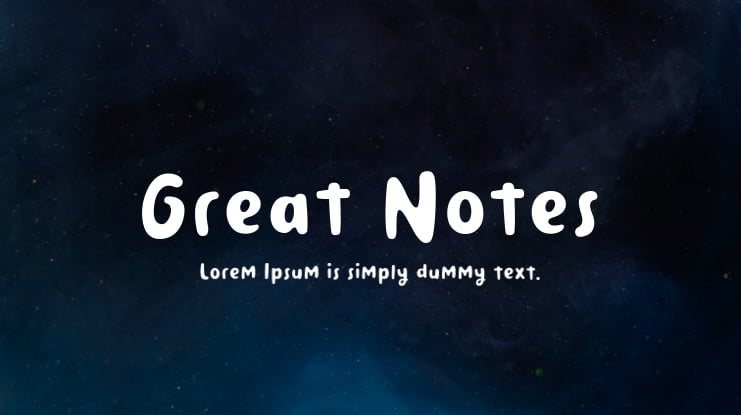 Great Notes Font