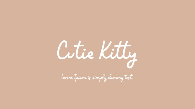 Cutie Kitty Font