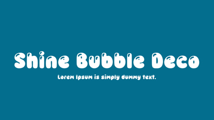Shine Bubble Deco Font