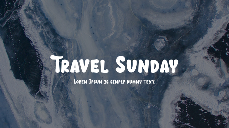 Travel Sunday Font