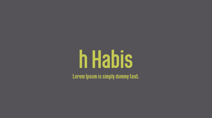 h Habis Font