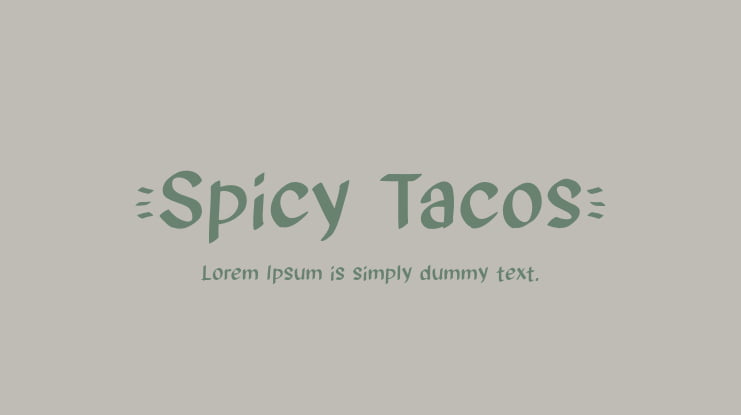 Spicy Tacos Font