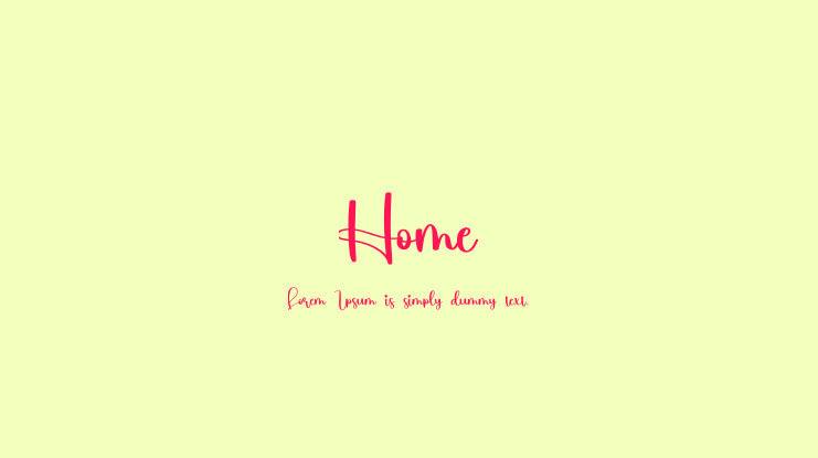 Home Font