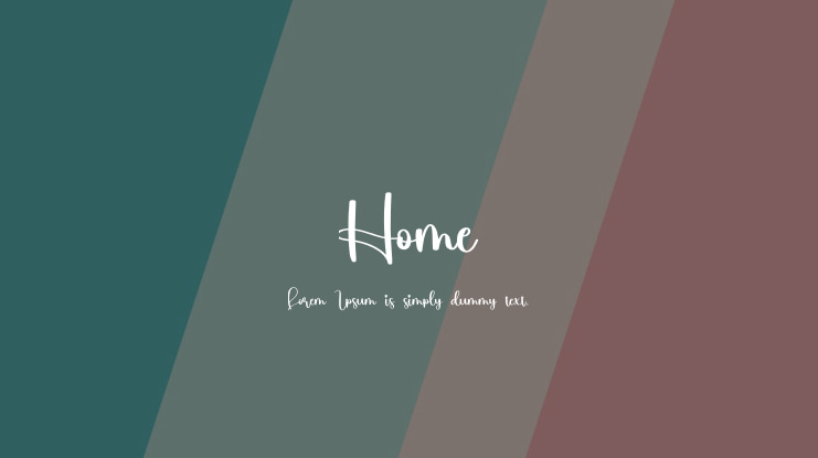 Home Font