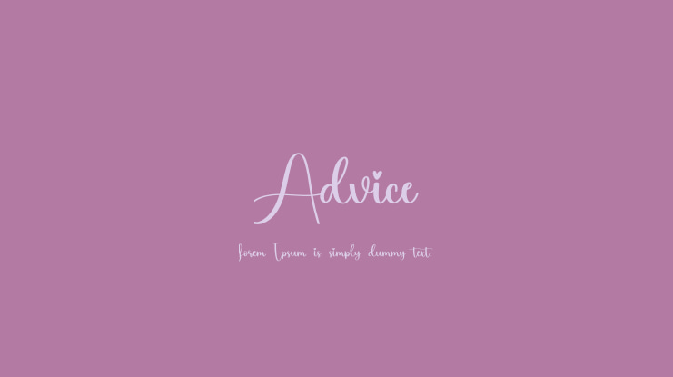Advice Font