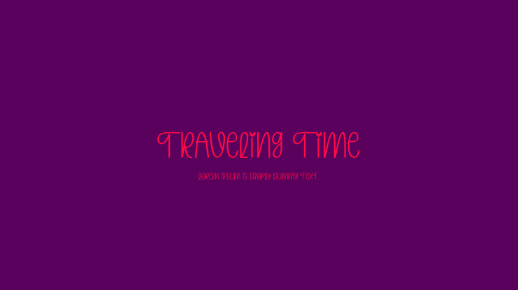 Traveling Time Font