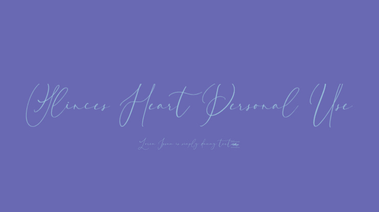 Slinces Heart Personal Use Font
