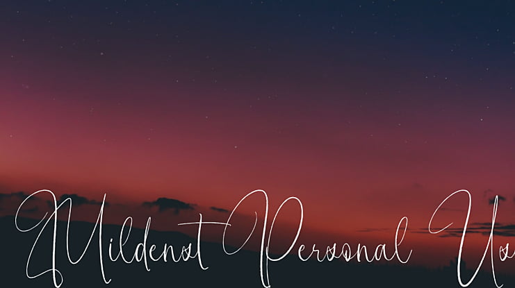 Mildenst Personal Use Font