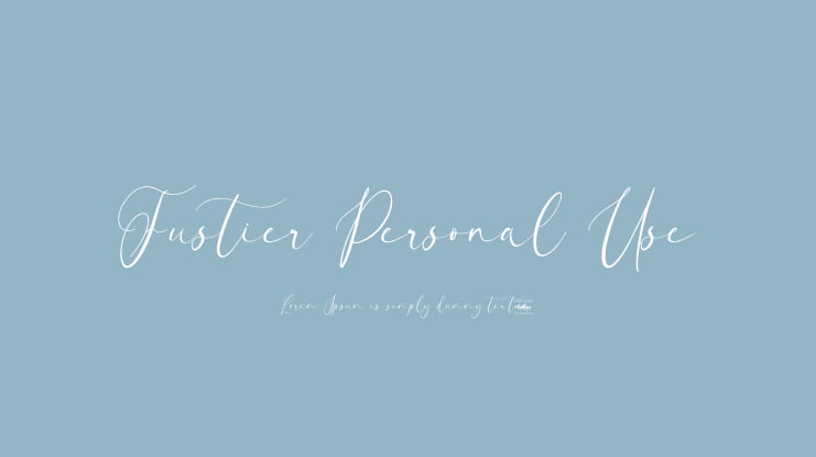 Fustier Personal Use Font