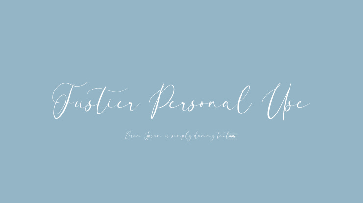 Fustier Personal Use Font