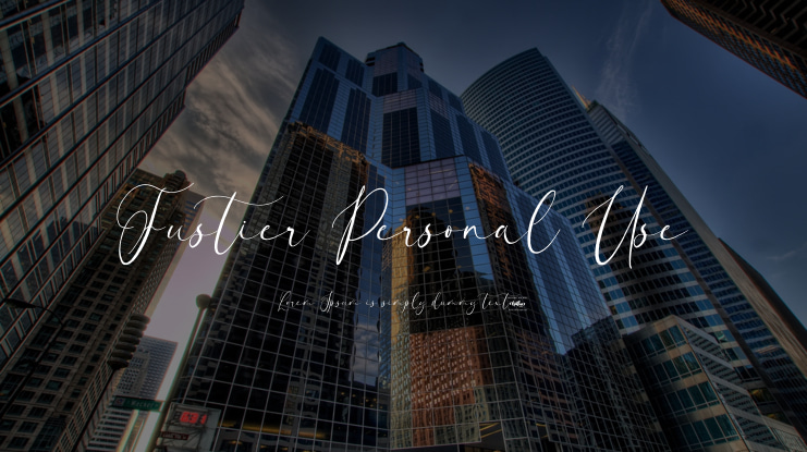 Fustier Personal Use Font