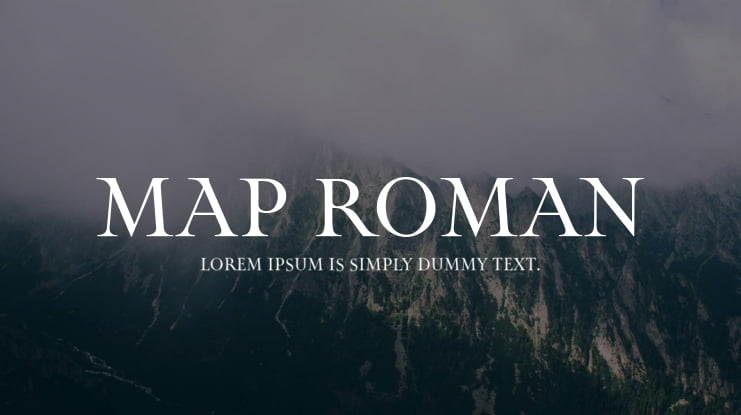 Map Roman Font Family