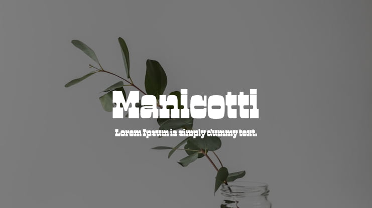 Manicotti Font
