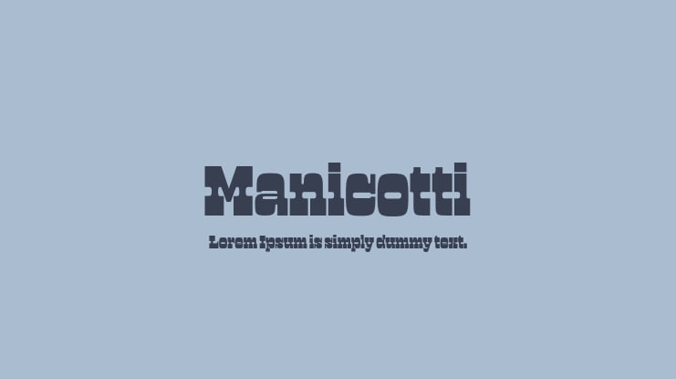 Manicotti Font