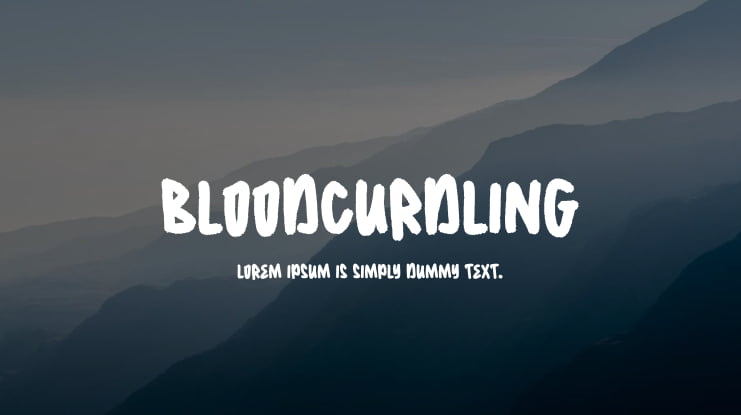 Bloodcurdling Font