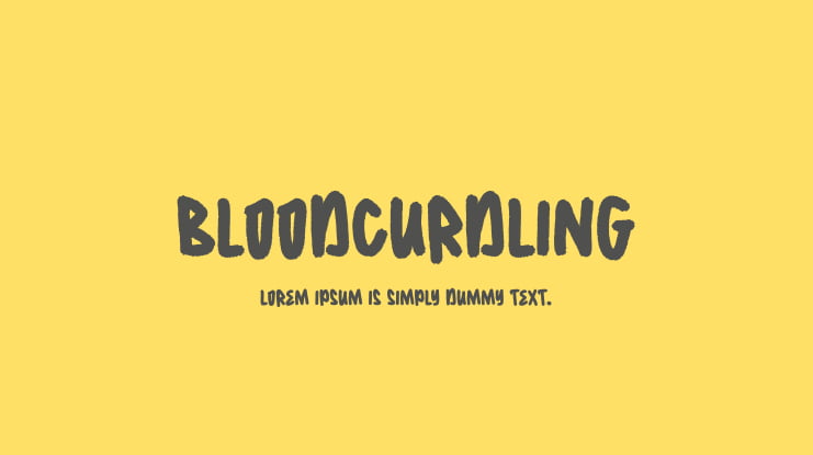 Bloodcurdling Font