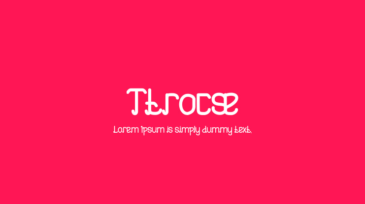Ttrocse Font