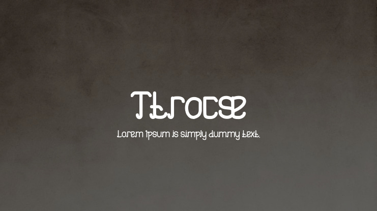 Ttrocse Font